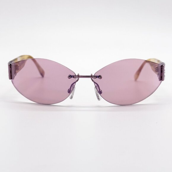 NEW FENDI FE40159U 74Z SUNGLASSES WOMEN OVAL PINK GOLD - Picture 3 of 9